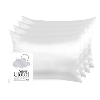 Superdrug Silver Cloud Silver Ion Infused Satin Pillowcase Silver Pack of 4- Buy online at McGrocer