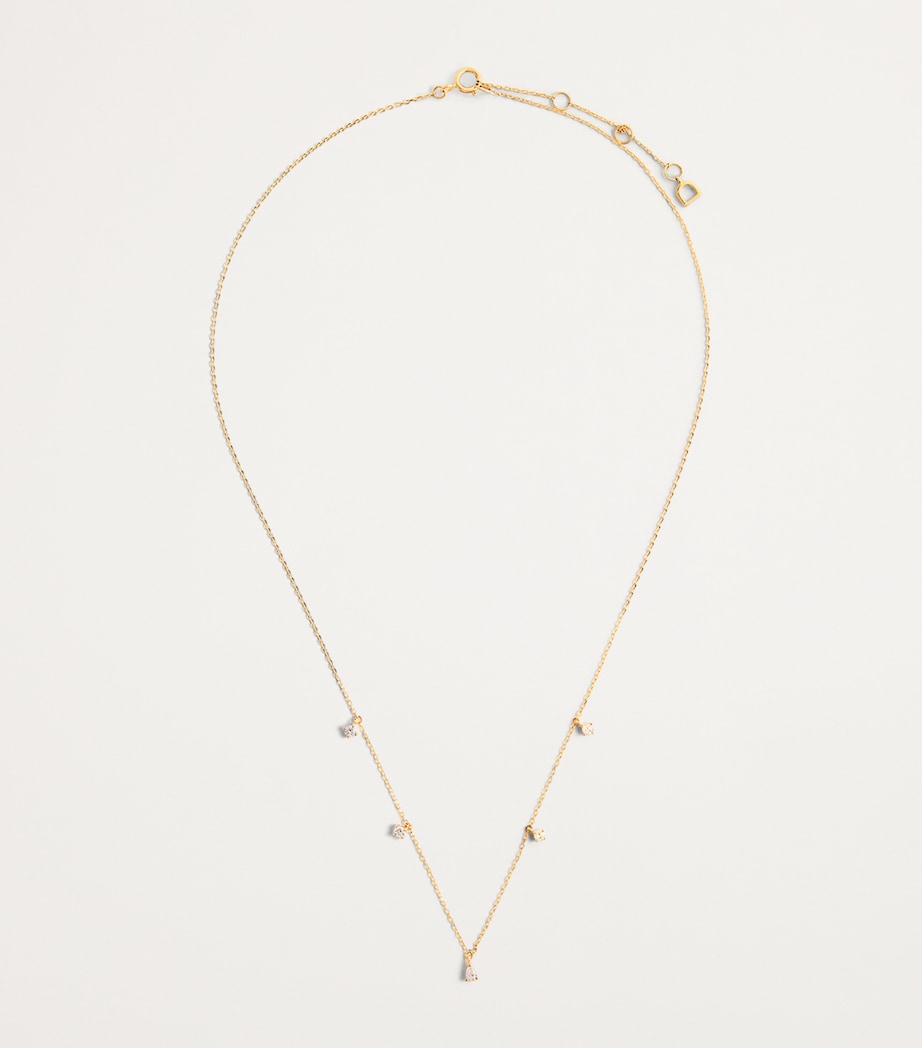 Astrid & Miyu gold pear diamond necklace (British brand)