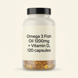 Holland & Barrett fish oil D3 1200mg capsules, UK version