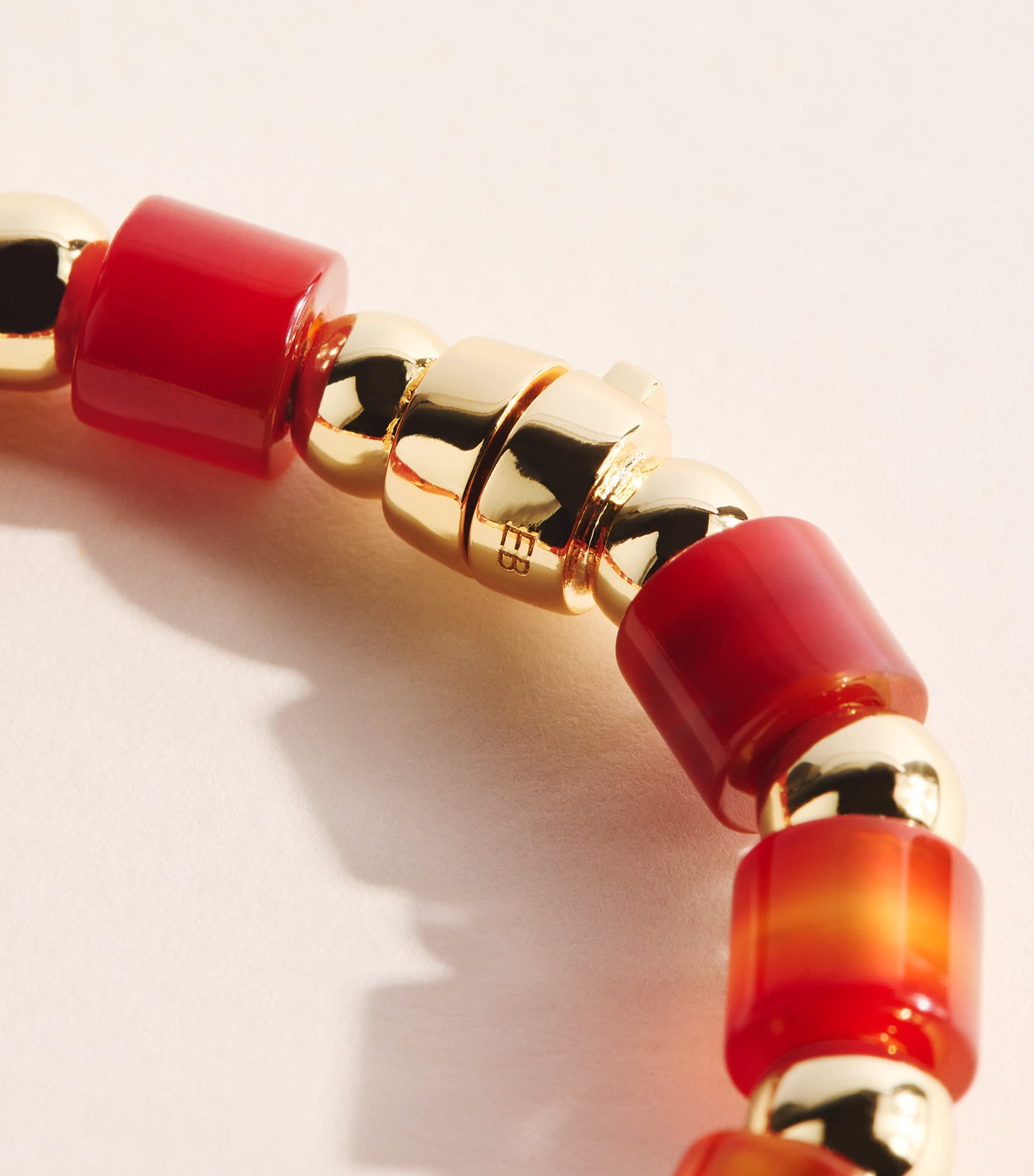 Eddie Borgo gold-plated carnelian Marcy bracelet, imported from the UK