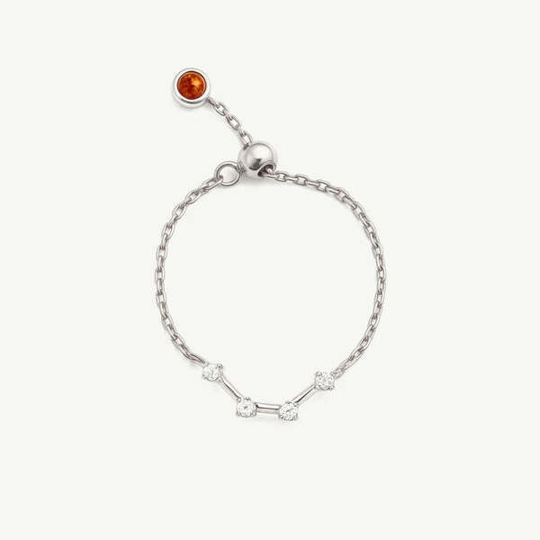 MUCHV zodiac constellation ring adjustable - British product