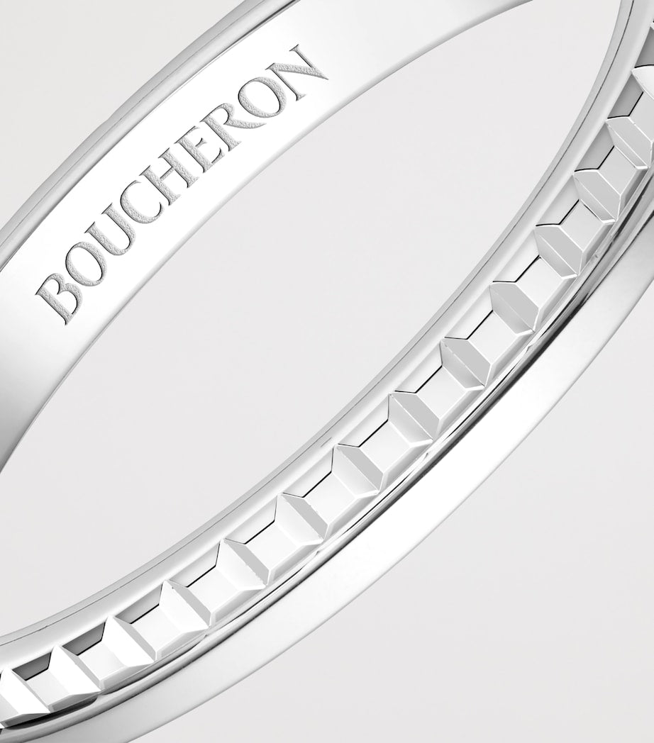 Boucheron Quatre Radiant Edition small platinum wedding band (British brand)