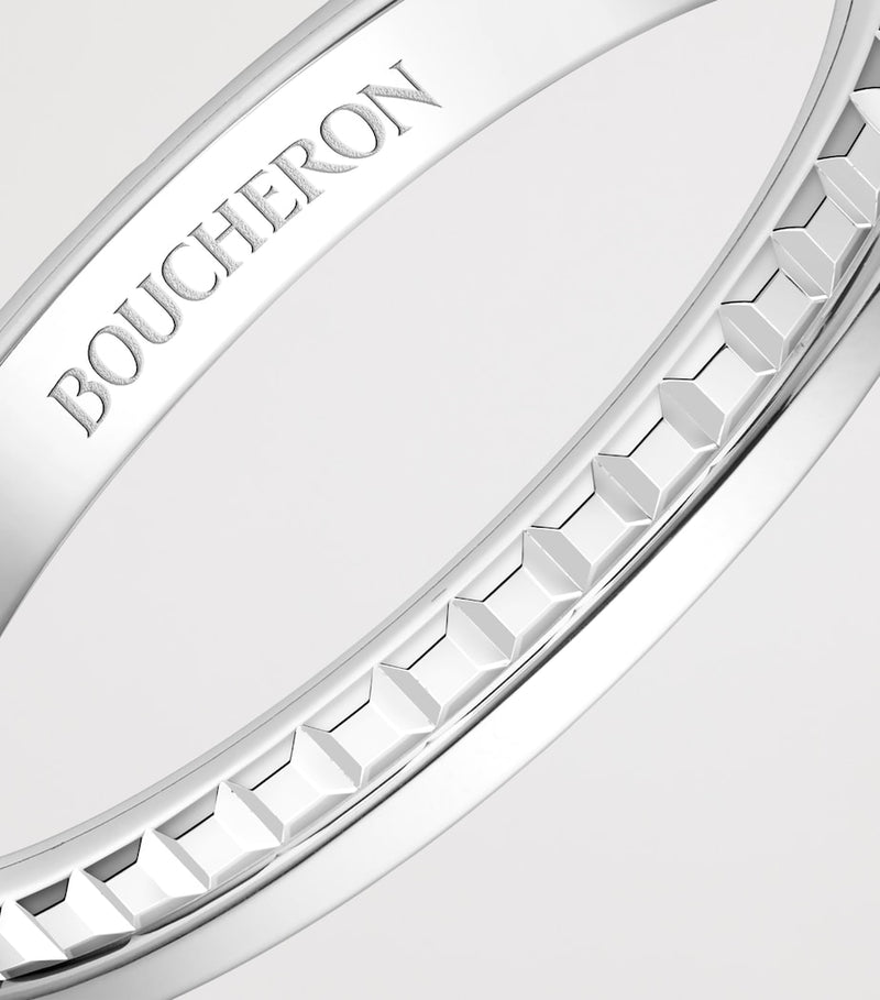 Boucheron Quatre Radiant Edition small platinum wedding band (British brand)