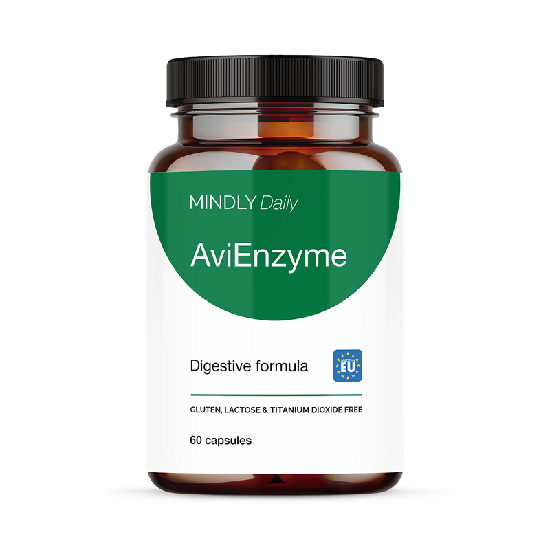 Mindly DigeZyme enzyme complex 250mg 60 capsules, UK version