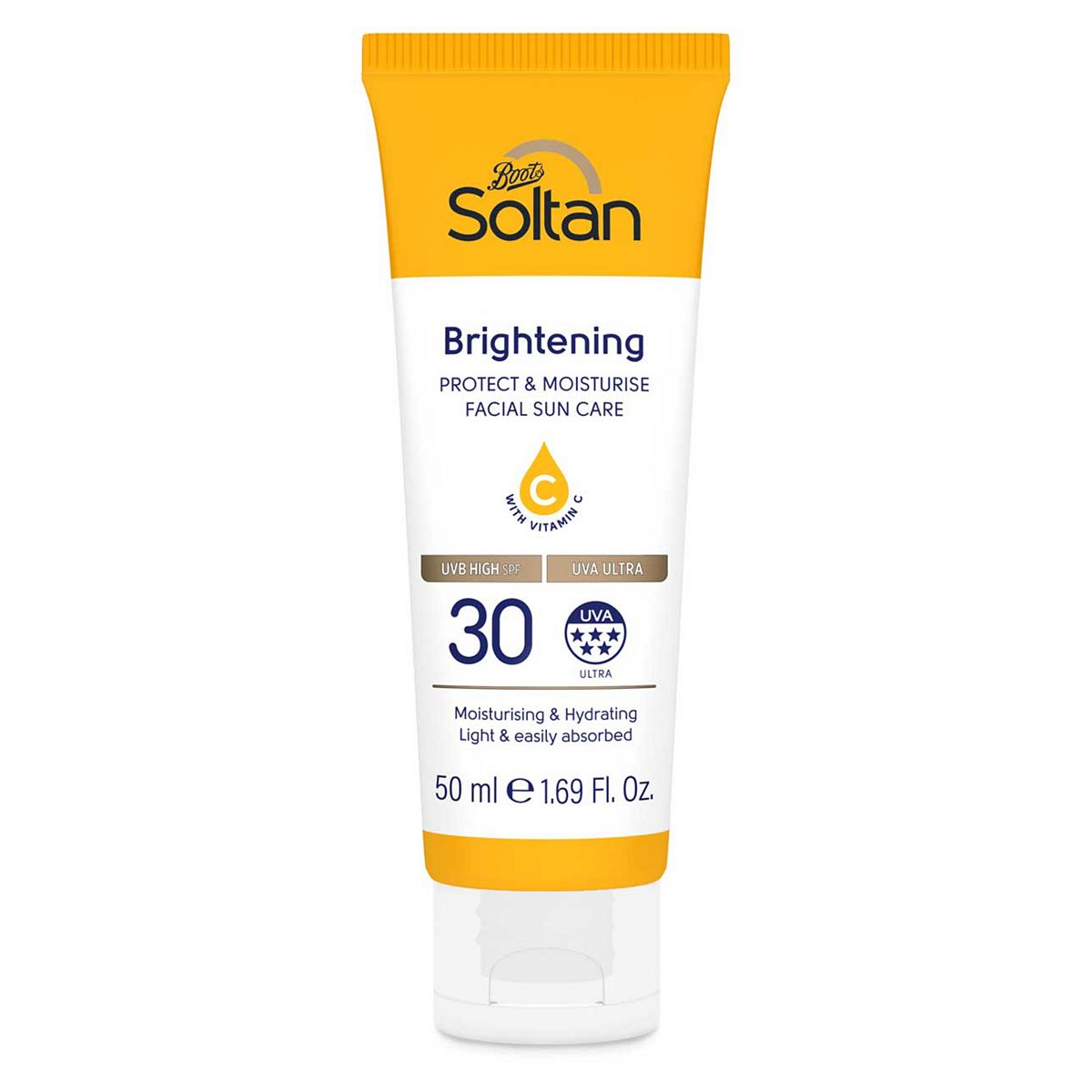 Soltan Brightening Protect & Moisturise Facial Suncare Cream with Vitamin C SPF30 50ml GOODS Boots   