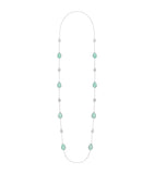 Boucheron Serpent Bohème necklace in white gold with diamonds and aquaprase, UK version