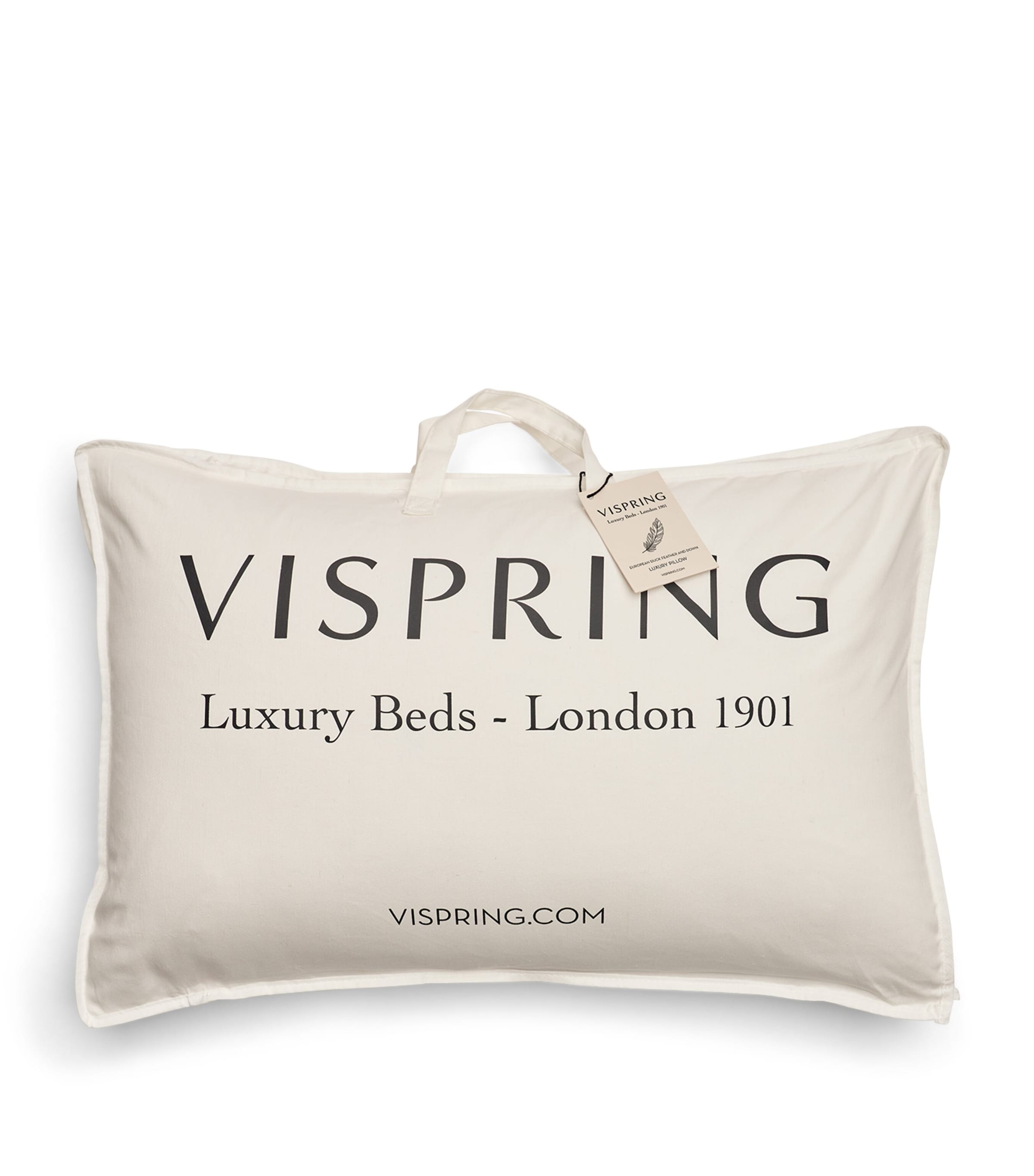 Vispring cotton down-filled pillow 50cm x 75cm (British brand)