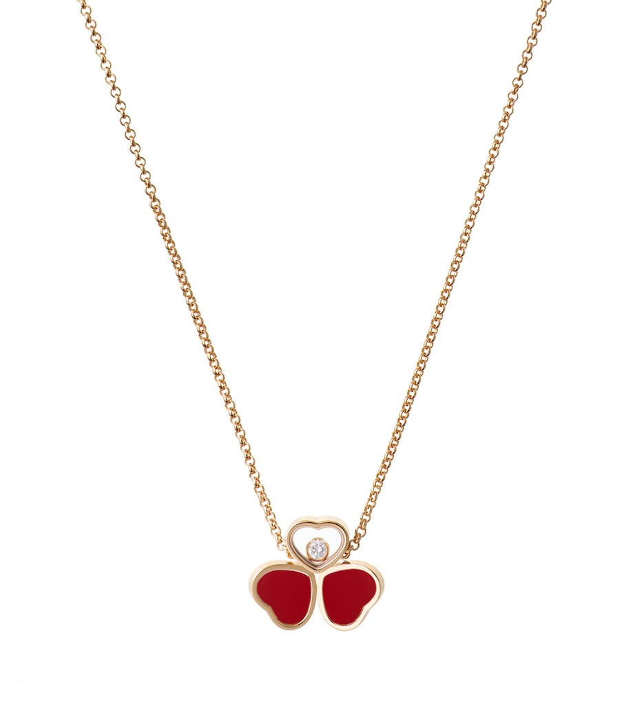Chopard rose gold Happy Hearts diamond necklace, UK version