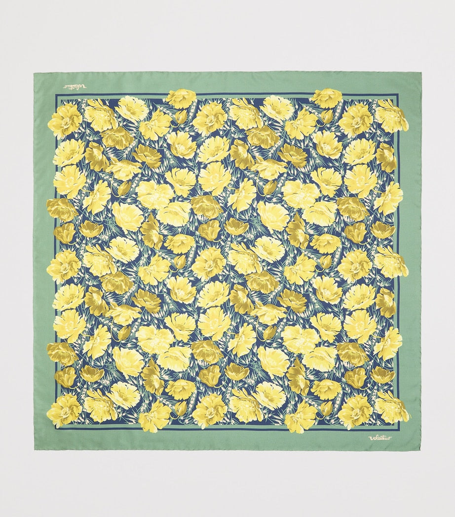 Valentino Garavani silk floral scarf 90cm, imported from the UK