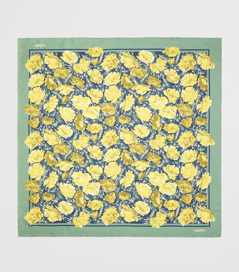 Valentino Garavani silk floral scarf 90cm, imported from the UK