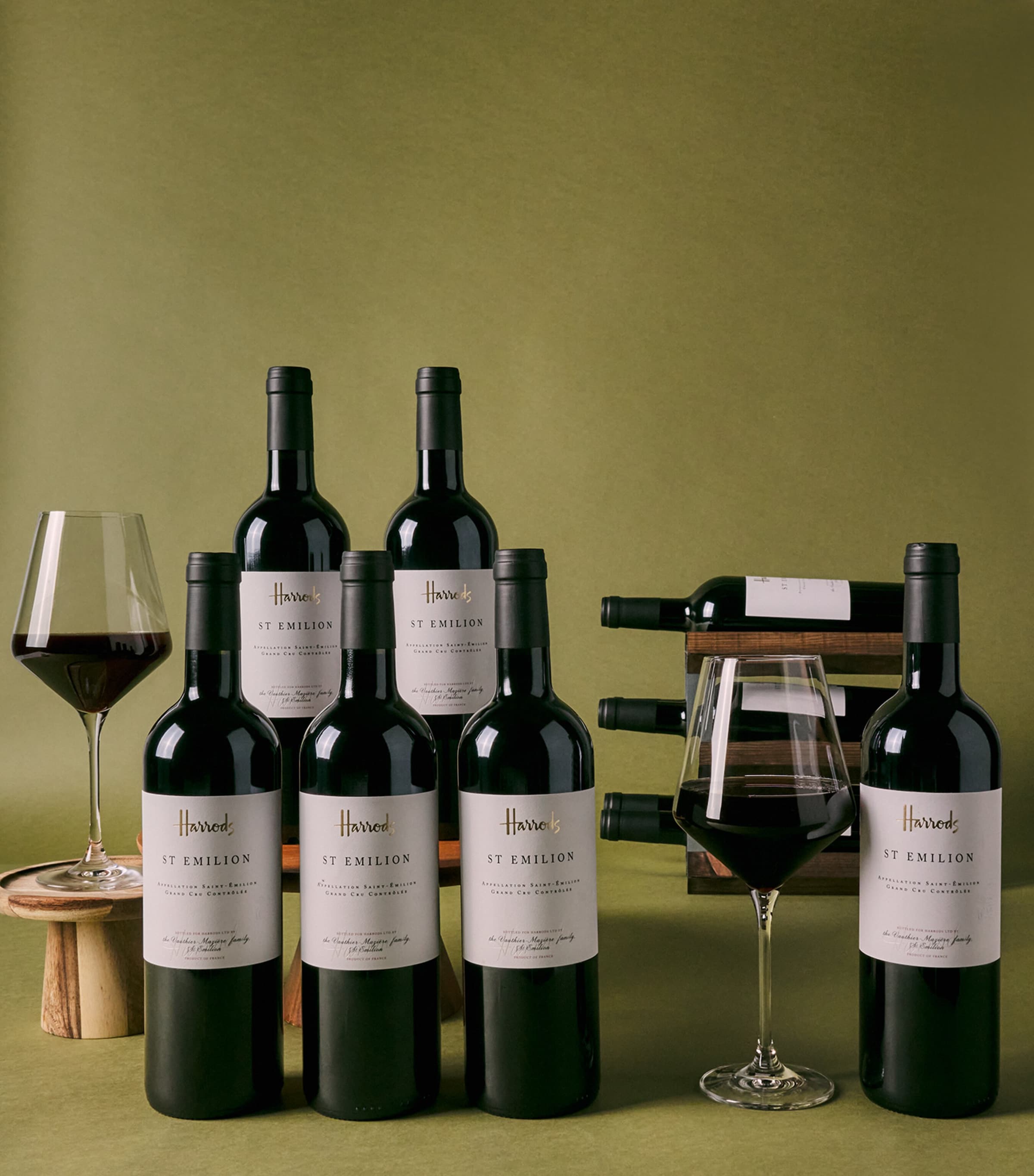 Harrods St Emilion Bordeaux red wine case 12 bottles, UK version