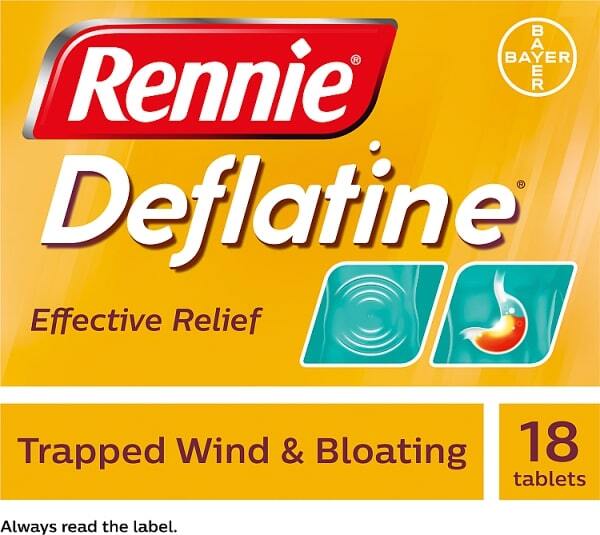 Rennie Deflatine Trapped Wind & Bloating 18 Tablets GOODS Superdrug   