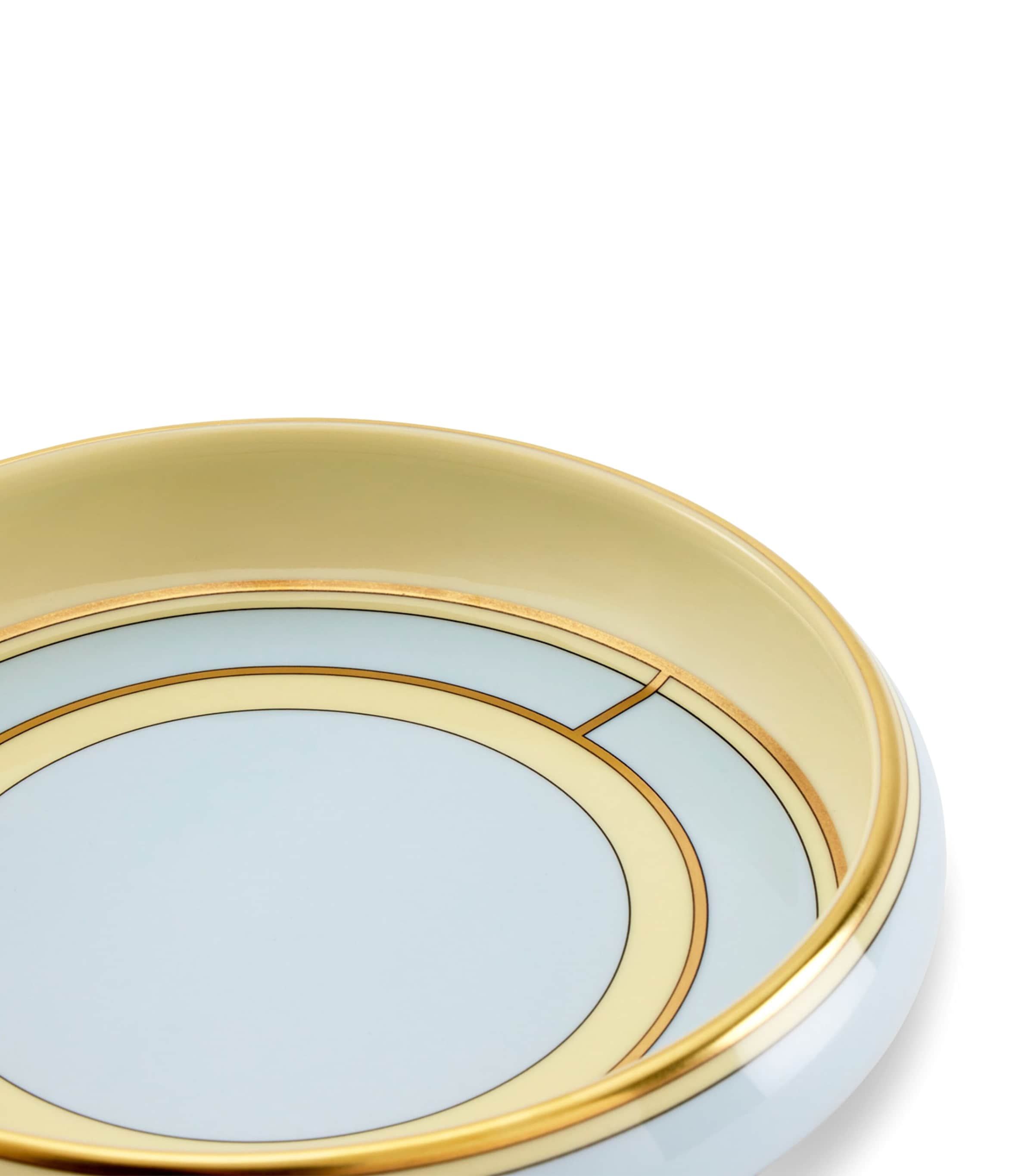 GINORI 1735 porcelain Celeste round tray 17cm - British product