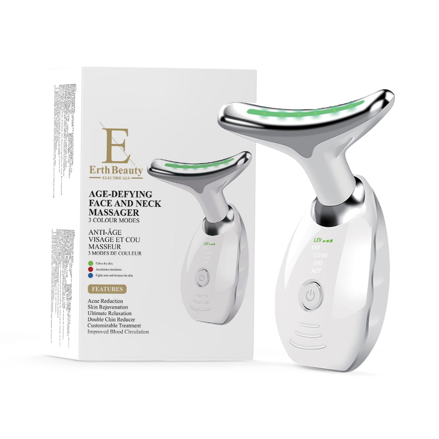 Erth Skin London age-defying face and neck massager (British brand)