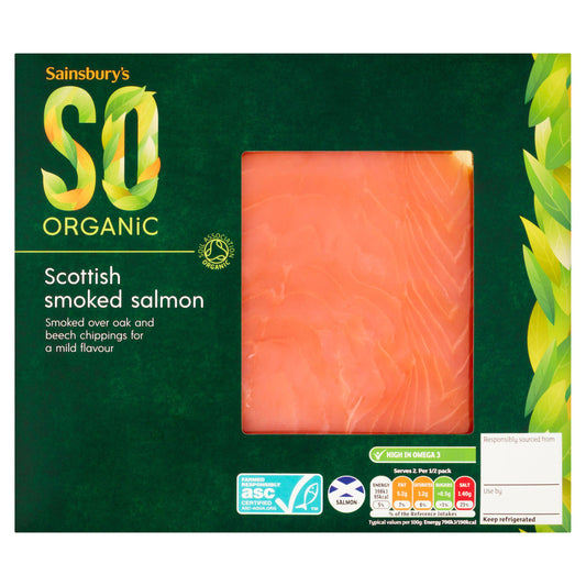 Sainsbury's ASC Scottish Smoked Salmon, So Organic 100g (Ready to Eat) GOODS Sainsburys   