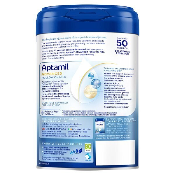 Aptamil 2 Advanced Follow On Baby Milk Formula 6-12 Mth 800G GOODS Superdrug   