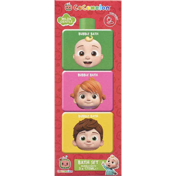 Cocomelon Stackable Bubble Bath 3x175ml - British product