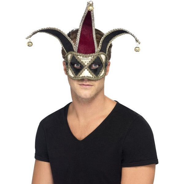 Smiffys Gothic Venetian Harlequin Eyemask, imported from the UK