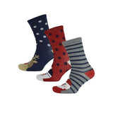 RJM Womens Christmas Socks (Pack Of 3) (4-8) GOODS Superdrug   