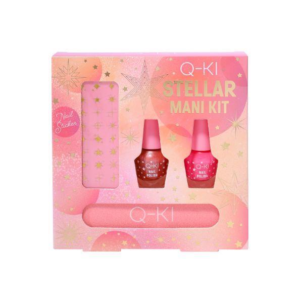 Q-KI Christmas Stellar Mani Kit nail set with stickers - British product