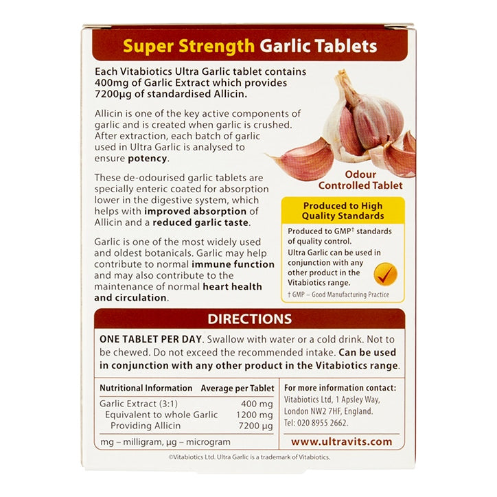 Vitabiotics Ultra Garlic 60 Tablets GOODS Holland&Barrett   