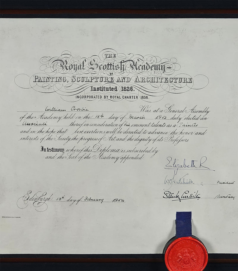 Leipzig Galleries Queen Elizabeth II signed 1954 framed document display, UK version