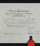 Leipzig Galleries Queen Elizabeth II signed 1954 framed document display, UK version