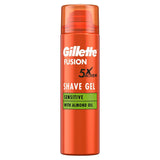 Gillette Fusion5 Ultra Sensitive Men's Shaving Gel, 6 x 200ml Shaving Accessories Costco UK