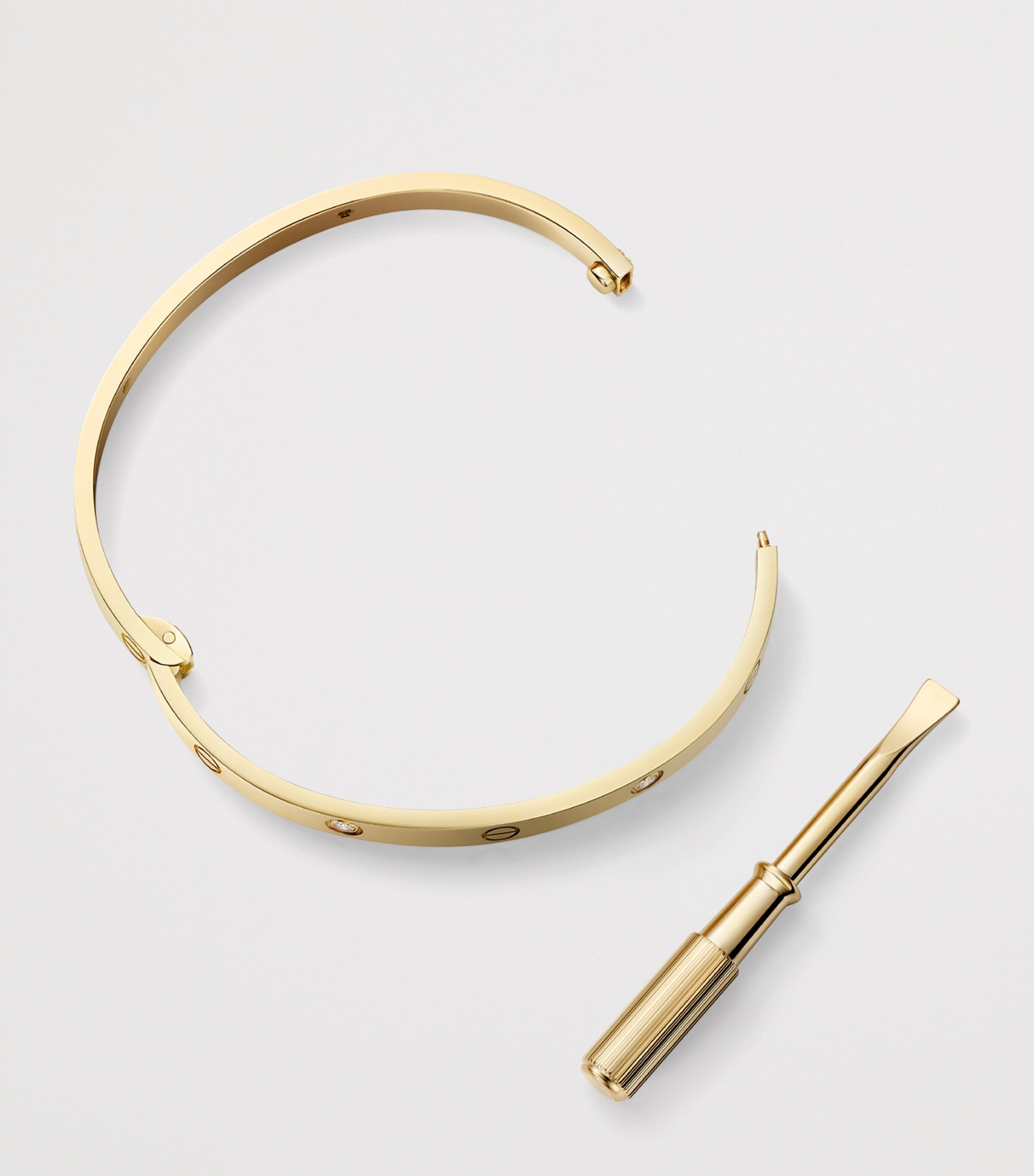 Cartier medium yellow gold and diamond LOVE bracelet, imported from the UK