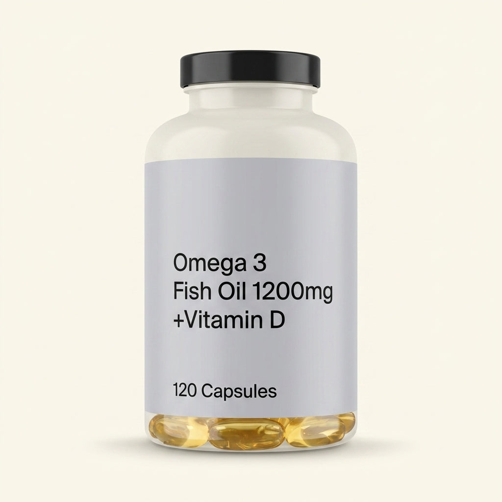 Holland Barrett Omega 3 Fish Oil + D3 120 Capsules, UK version
