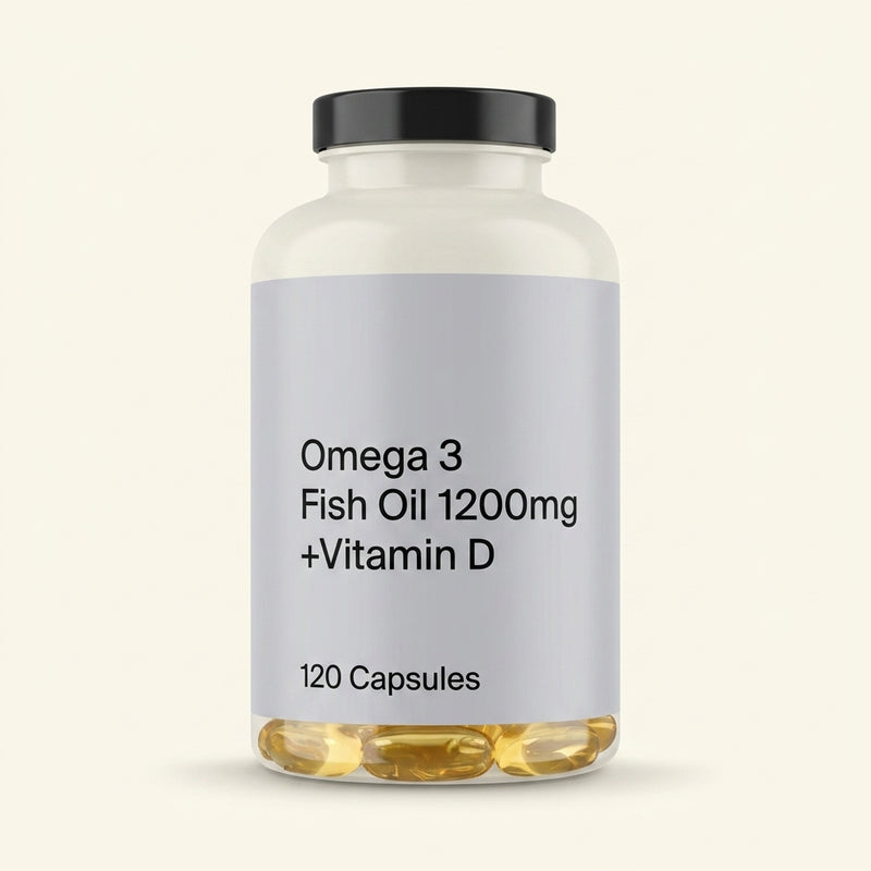Holland Barrett Omega 3 Fish Oil + D3 120 Capsules, UK version