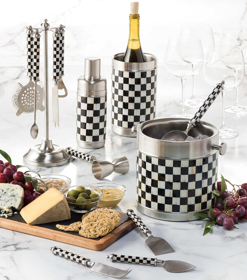 MacKenzie-Childs Courtly Check wine cooler, imported from the UK