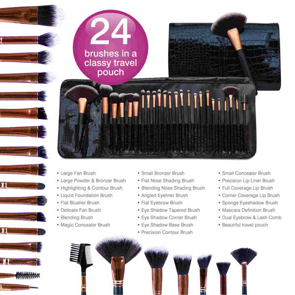 Rio 24 Piece Professional Cosmetic Make Up Brush Set GOODS Superdrug   