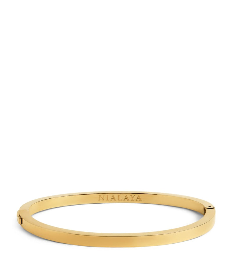 Nialaya gold-plated Simplicity bangle (British brand)