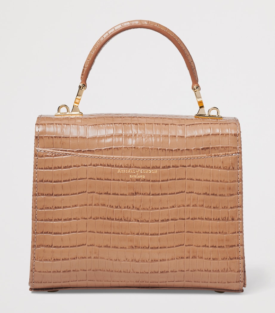 Aspinal of London midi Mayfair top-handle bag in glossy leather - British product