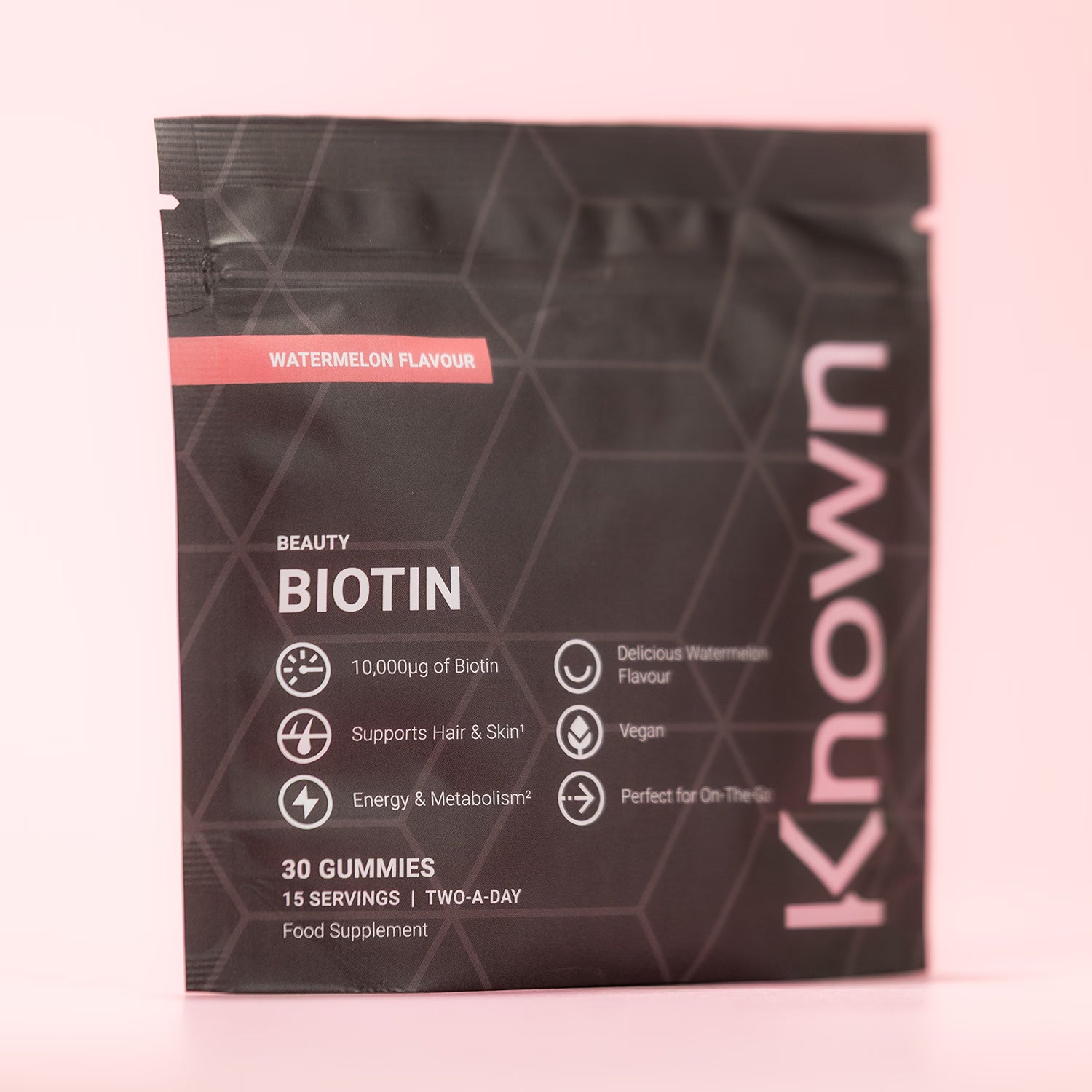 Known Nutrition biotin gummies watermelon flavour 30 count - British product
