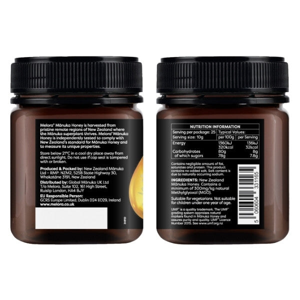 Melora Manuka honey 300MGO UMF10 250g, imported from the UK