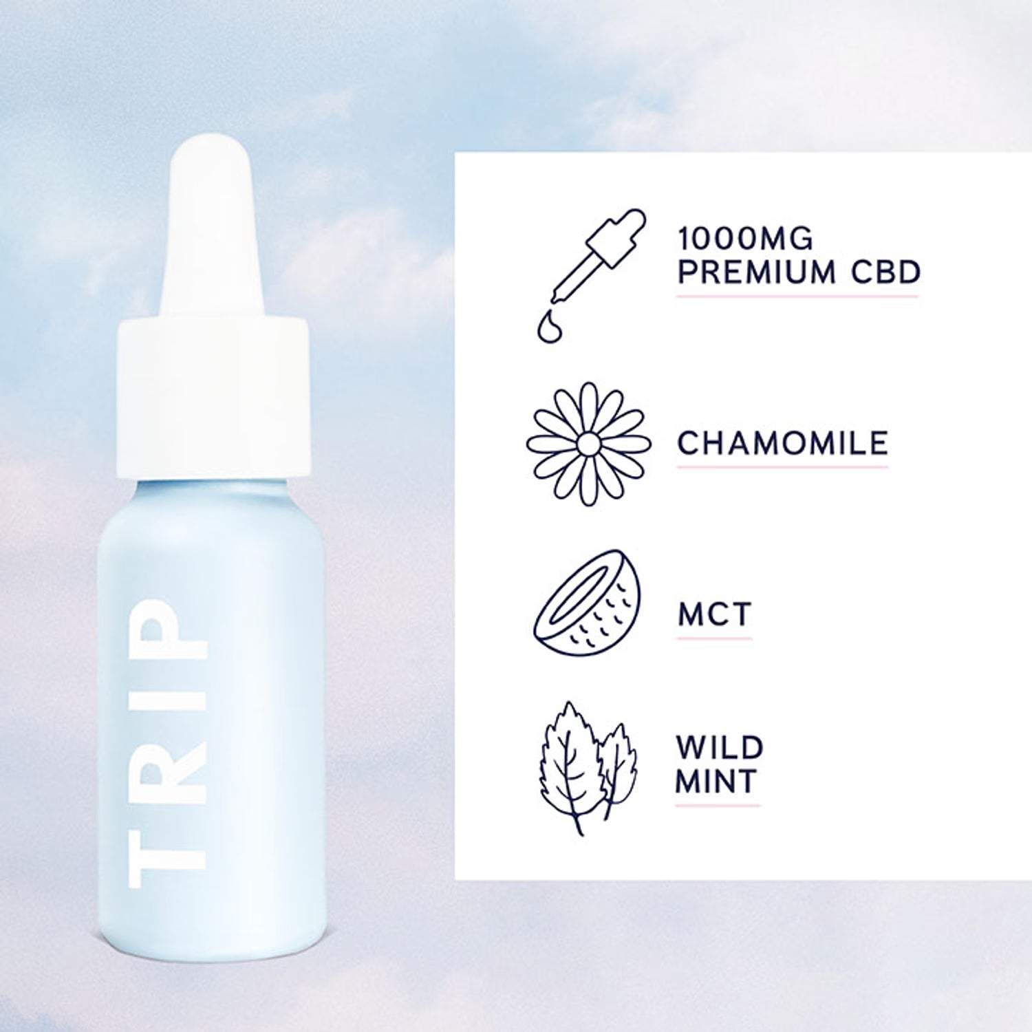 TRIP Wild Mint Organic CBD oil 15ml (British brand)