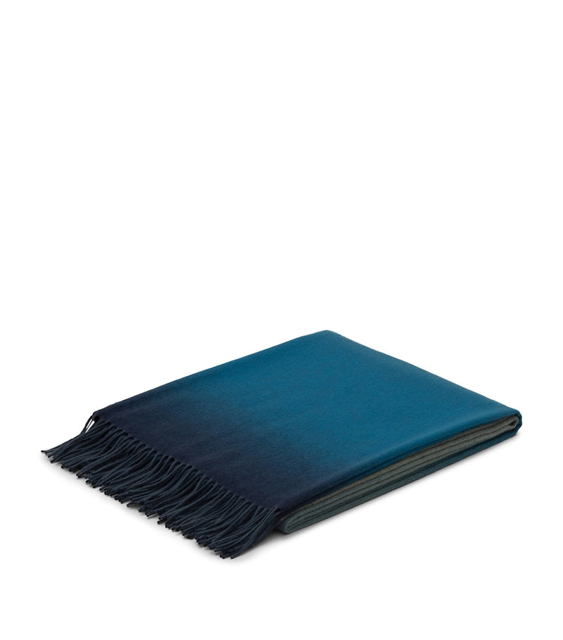 Begg x Co cashmere ombré throw blanket 147cm x 183cm - British product