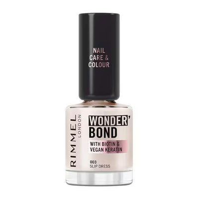 Superdrug Rimmel Wonder'Bond Care + Colour Nail Polish 003 Slip Dress- Buy online at McGrocer