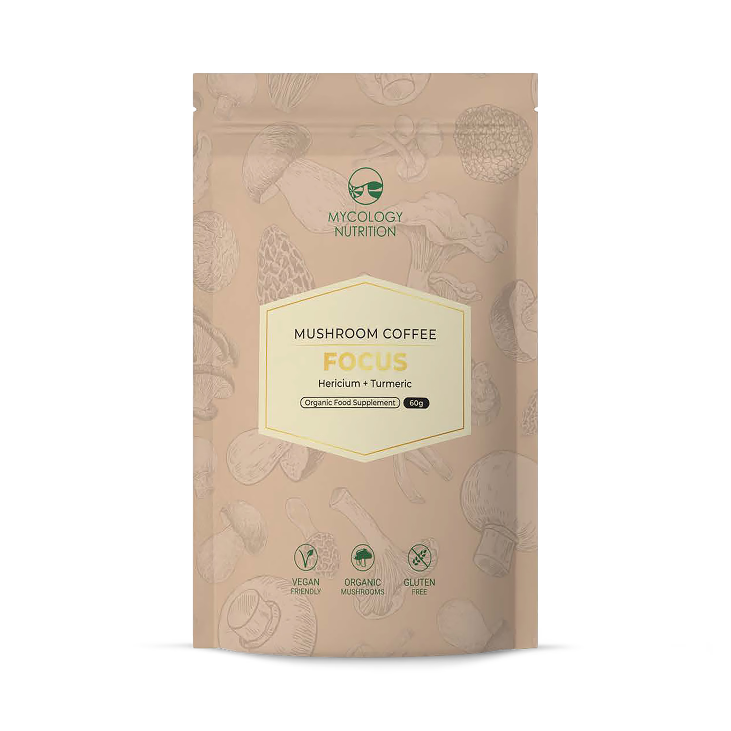 Mycology Nutrition Focus Coffee Lion's Mane Turmeric 60g (British brand)