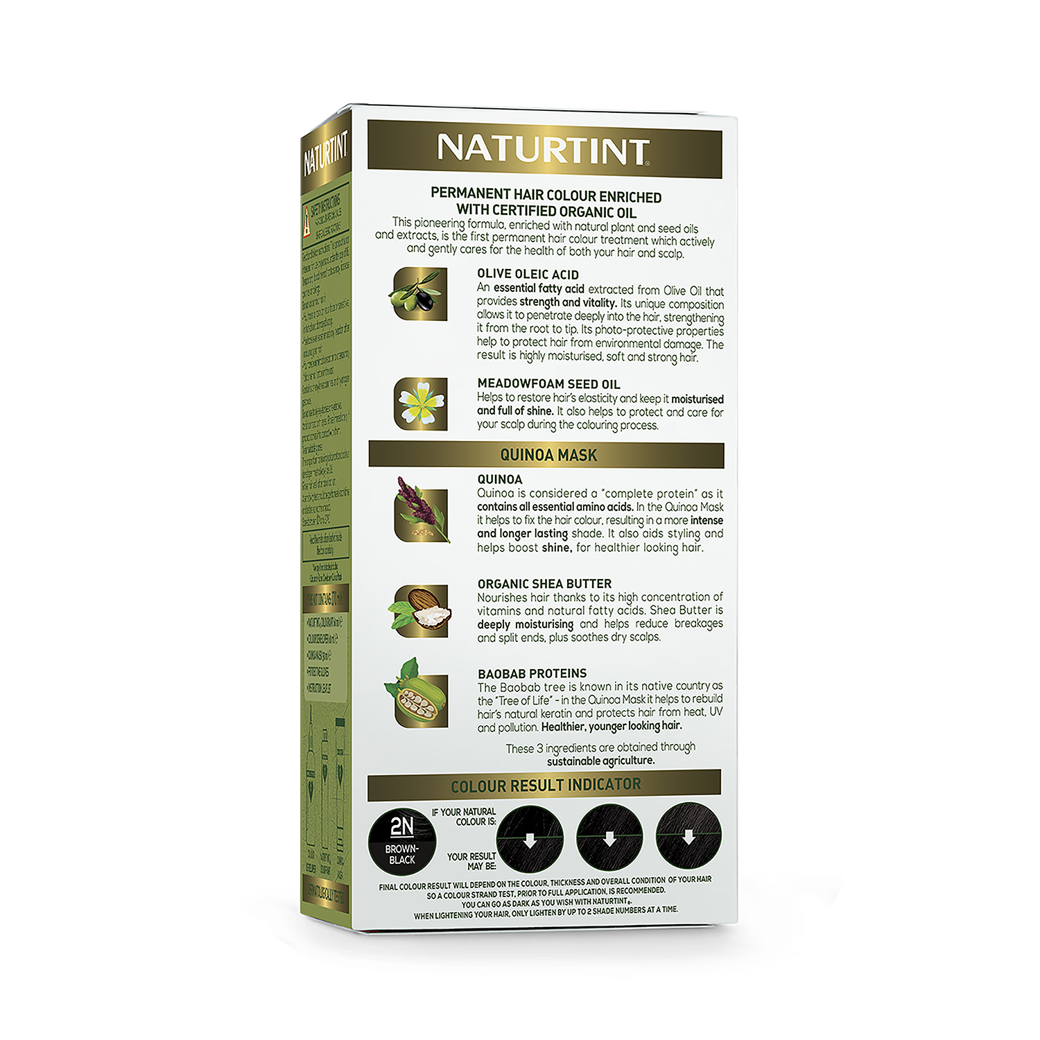 Naturtint 2N brown black hair colour, imported from the UK