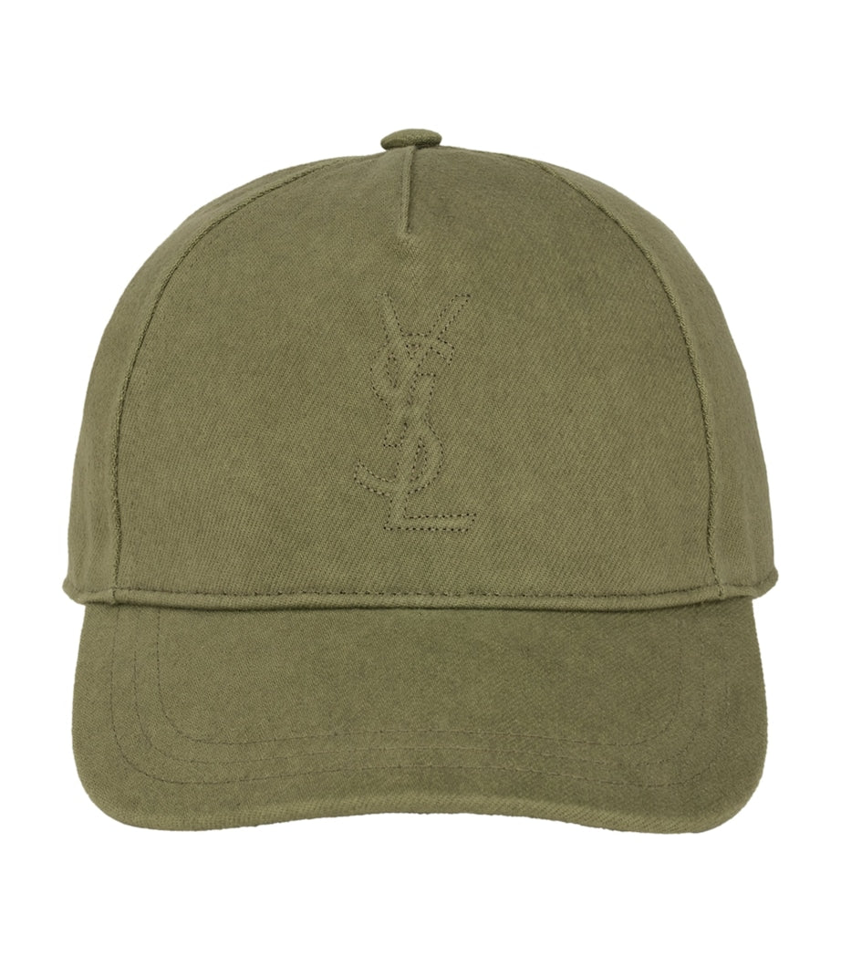 Saint Laurent Cassandre logo cap in cotton - British product