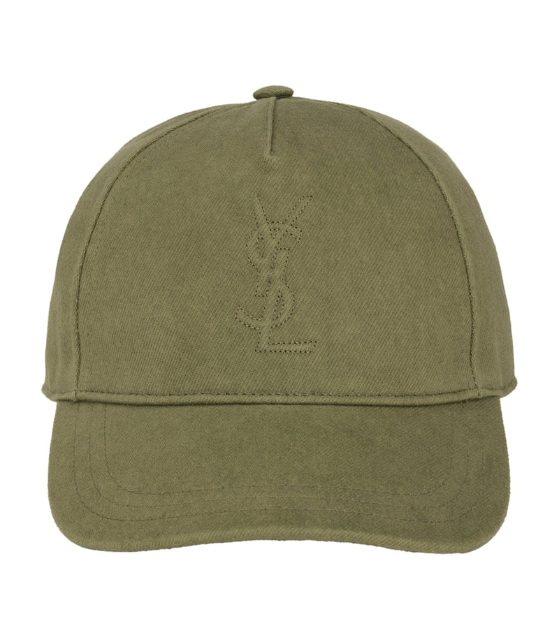 Saint Laurent Cassandre logo cap in cotton - British product