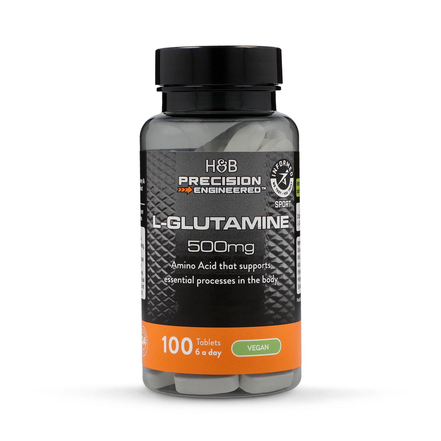 L-Glutamine amino acid supplement tablets 500mg 100 count, imported from the UK
