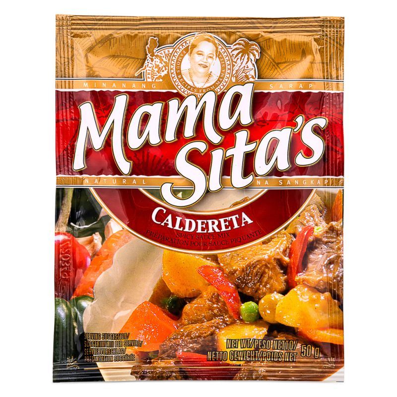 Mama Sita's caldereta spicy sauce mix, imported from the UK