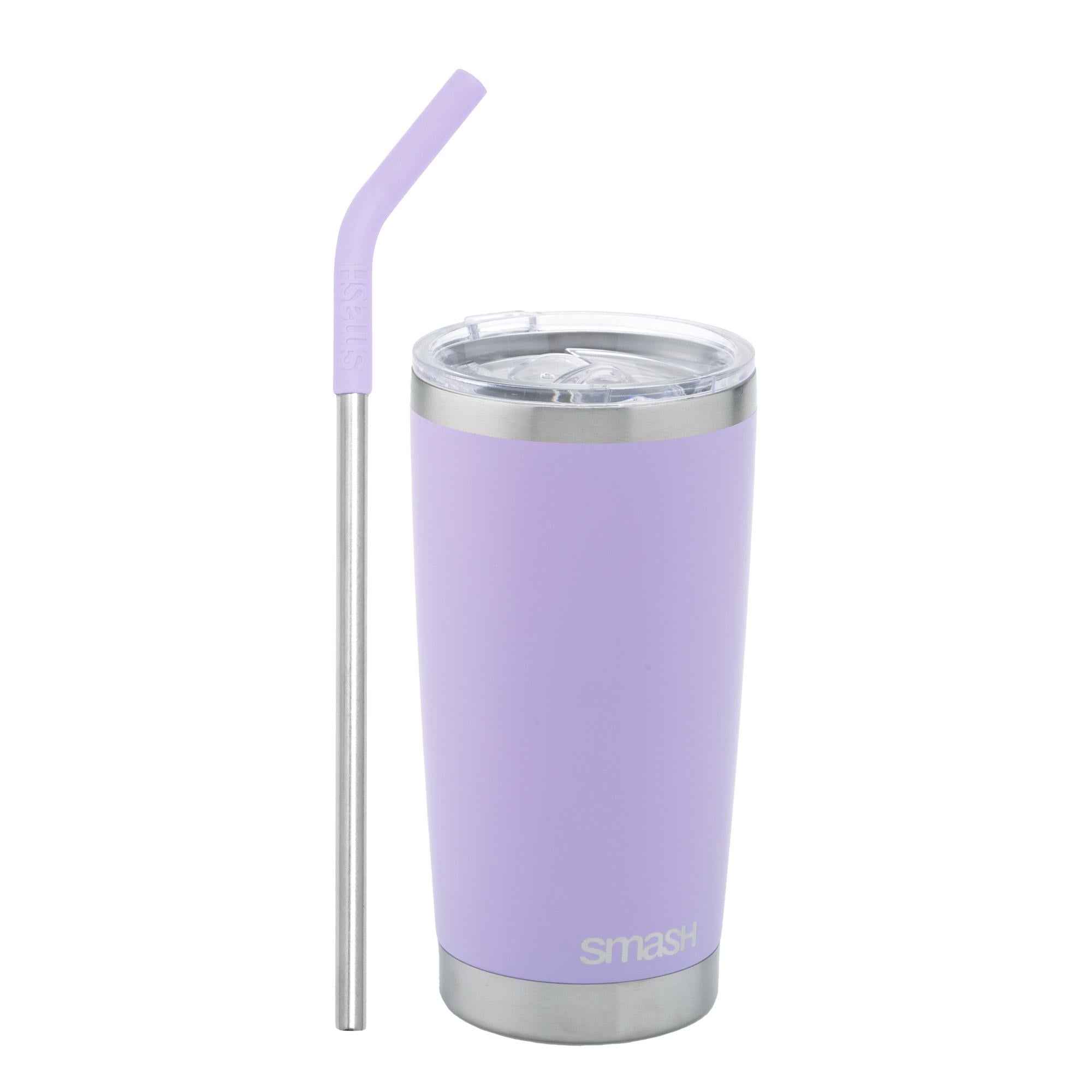 Smash Stainless Steel Smoothie Cup Purple & Silver GOODS Sainsburys   