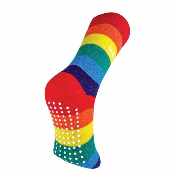 THMO Ladies Novelty Rainbow Thermal Slipper Socks 4-8 UK