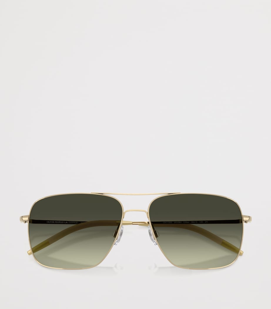 Oliver Peoples Clifton rechteckige Sonnenbrille, britische Version