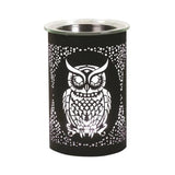 Aroma black electric wax melter 12cm with owl design, UK version